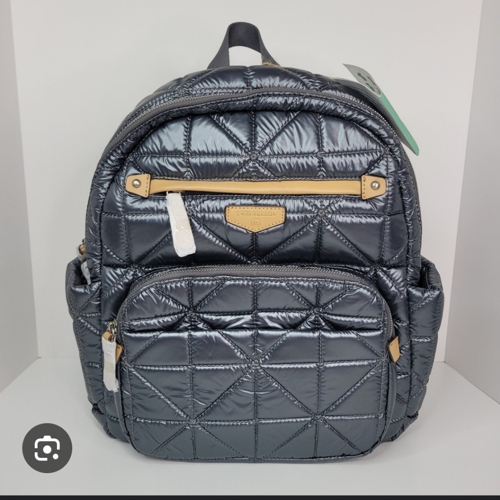 Twelvelittle Nylon puffy Backpack with baby changing pad